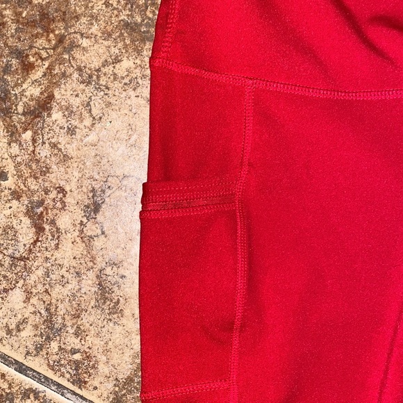 Red Workout Leggings - Picture 2 of 3